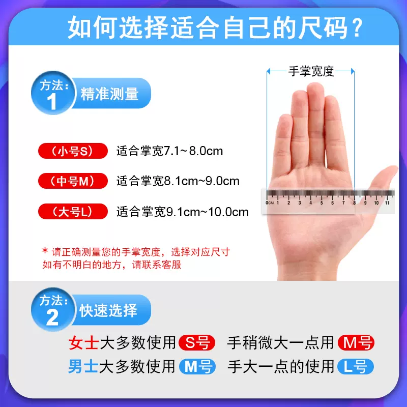 ①塞莫诗一次性蓝色丁腈手套家用实验室餐饮厨房卫生清洁盒装100只 N902BL克重4.0